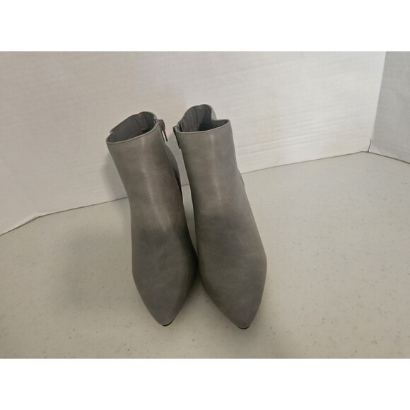 Serra Boots Womens 7 Gray Pointed Toe Ankle Bootie Side Zip Faux Leather 701527 - Picture 5 of 10